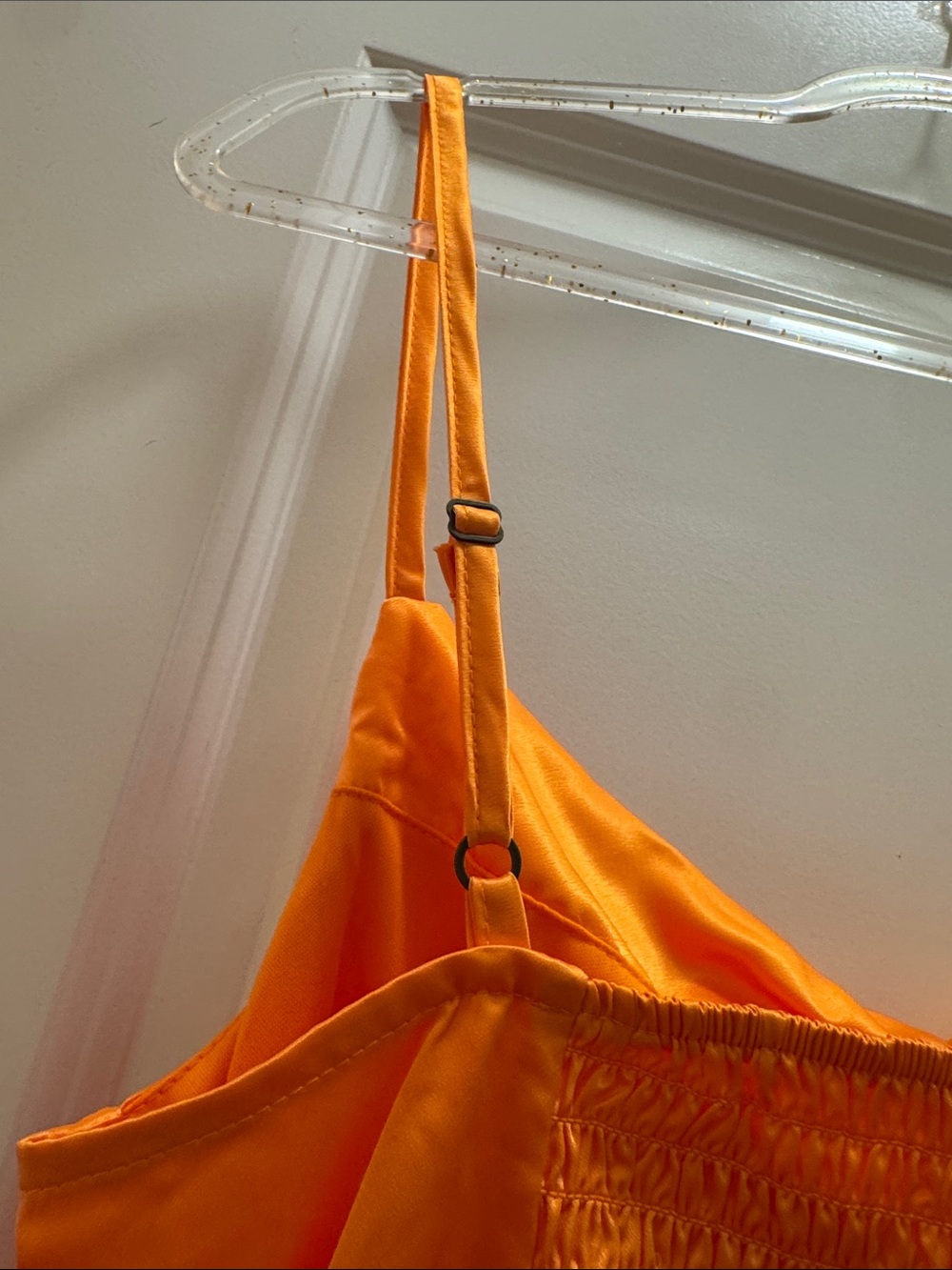 WILD FABLE Women Orange Satin look Tank Dress Adjustable Length Size M NWT - Picture 6 of 13